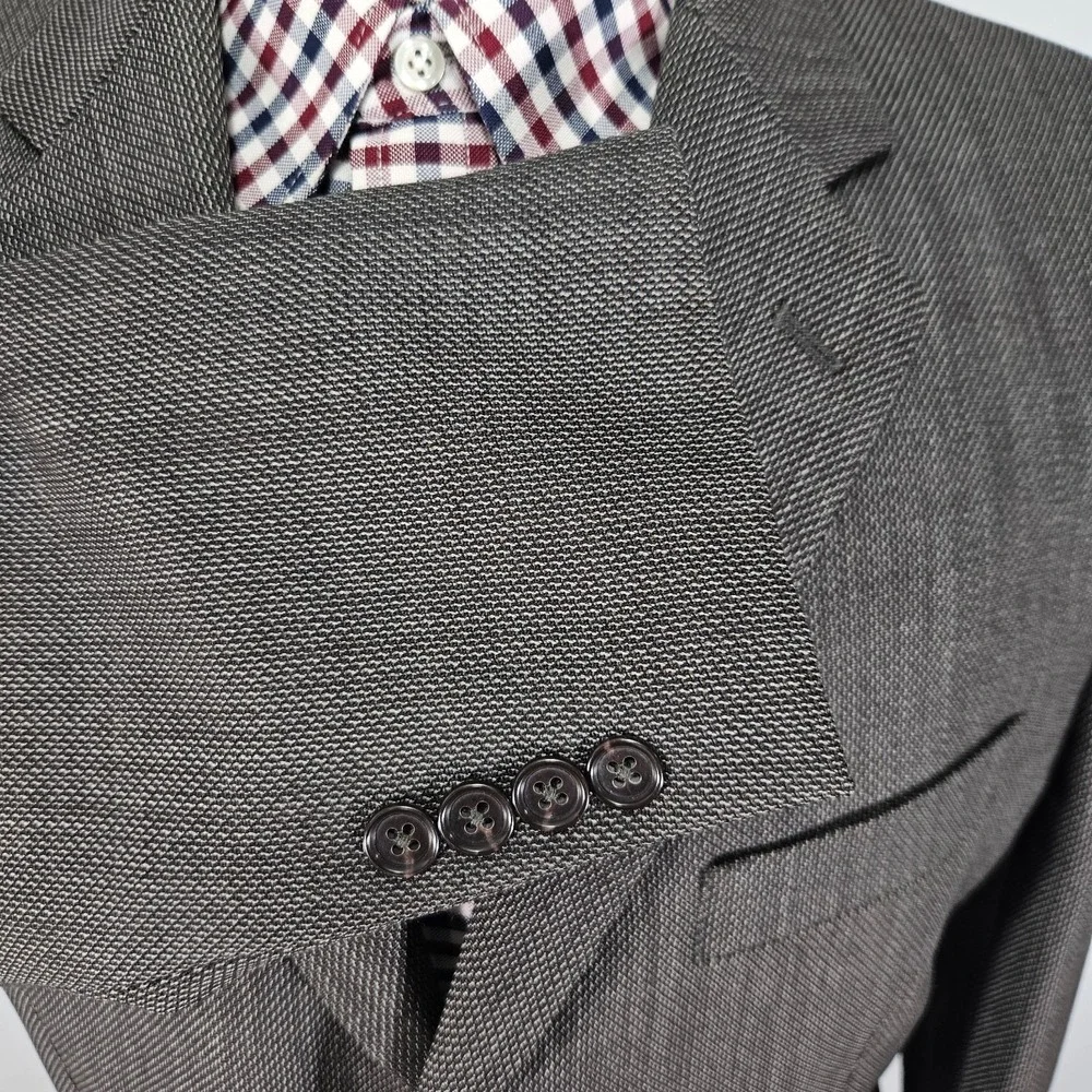 Calvin Klein Men's‎ Sport Coat Blazer Three Button Brown Wool Size 40S